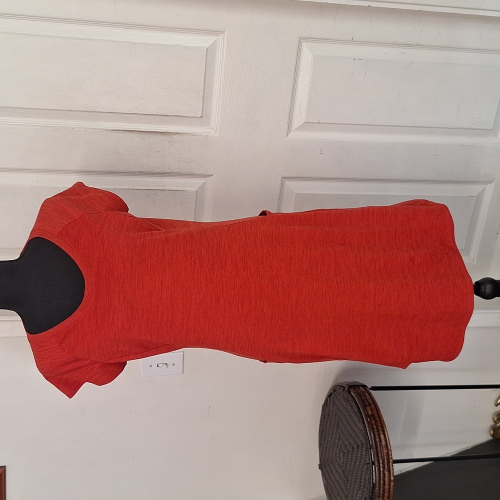 Toad & Co Coral Red Orange Cap Sleeve Dress Size Small Front Pockets